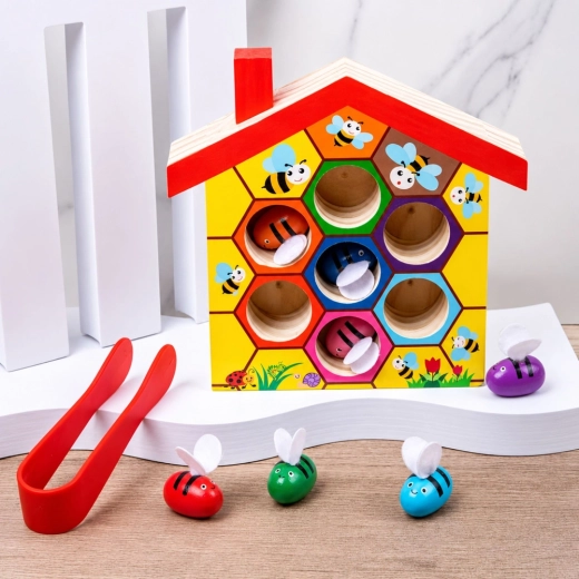 Conception en bois durable avec motif de ruche