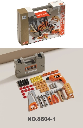 Ensemble d’outils pour enfants dans une mallette