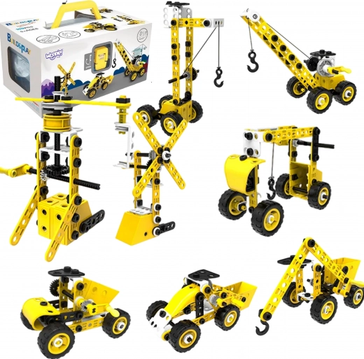 Woopie Véhicules de Construction 8v1 Jeu de Construction Blocs