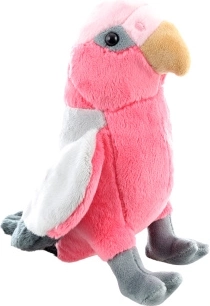 Cacatoès rose en peluche 17 cm