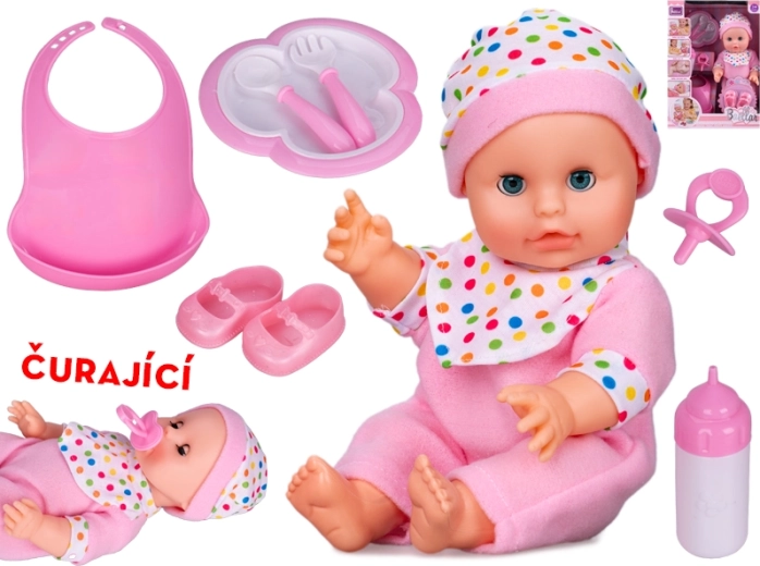 Poupée cligneuse avec fonction pipi 30 cm – rose