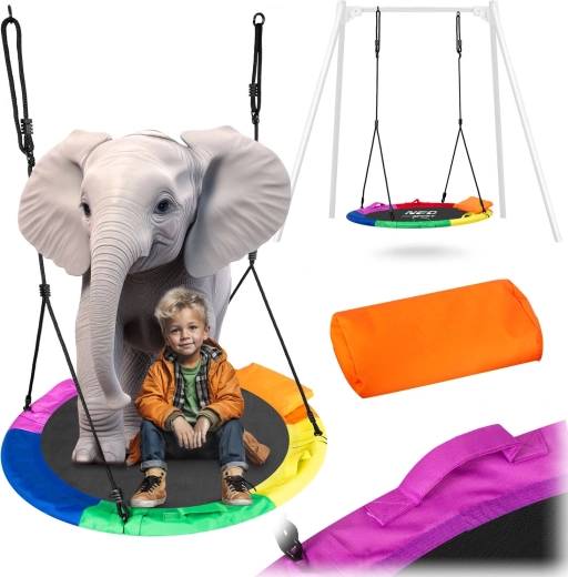 Balançoire nid Neo-Sport Swingo 110 cm arc-en-ciel