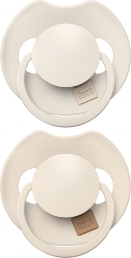Sucette dynamique en silicone Lovi Prime 18m+ Coconut/Ivory, 2 pcs