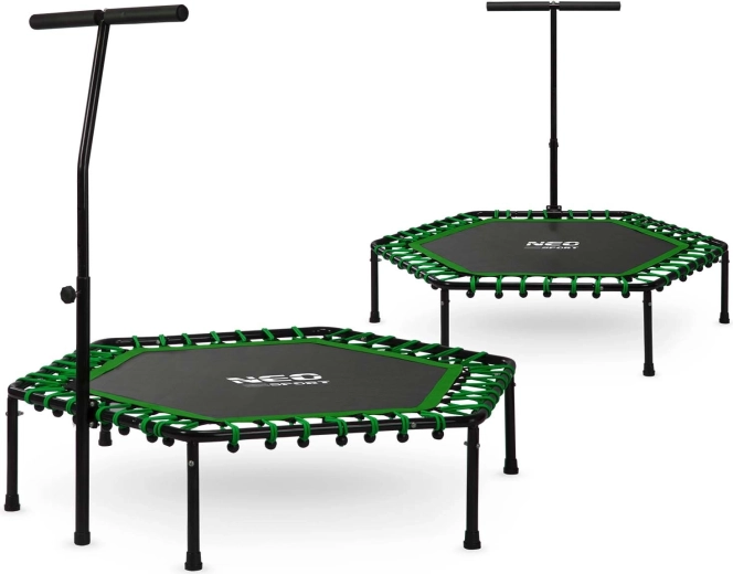 Trampoline de fitness hexagonal Neo-Sport avec poignée 127 cm vert