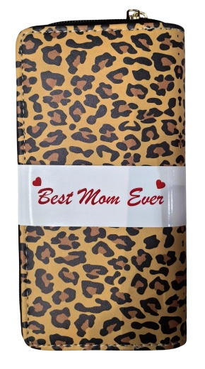 Petit portefeuille femme Pink rose à motif léopard