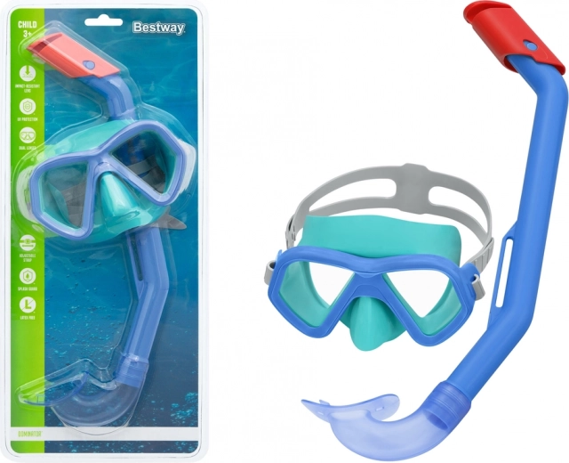 Set de snorkeling pour enfants avec masque et tuba BESTWAY – Bleu