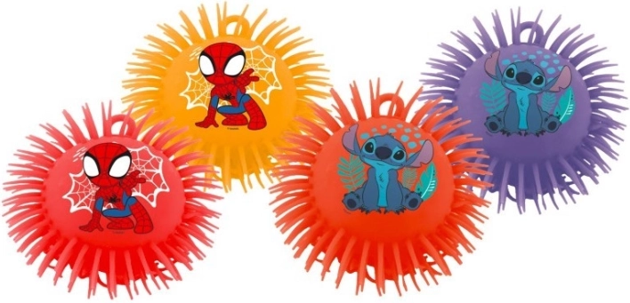 Balle en caoutchouc duveteuse SPIDEY et STITCH 17 cm