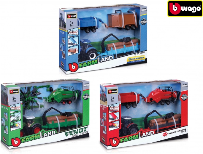 Bburago tracteur de ferme coffret cadeau 10 cm