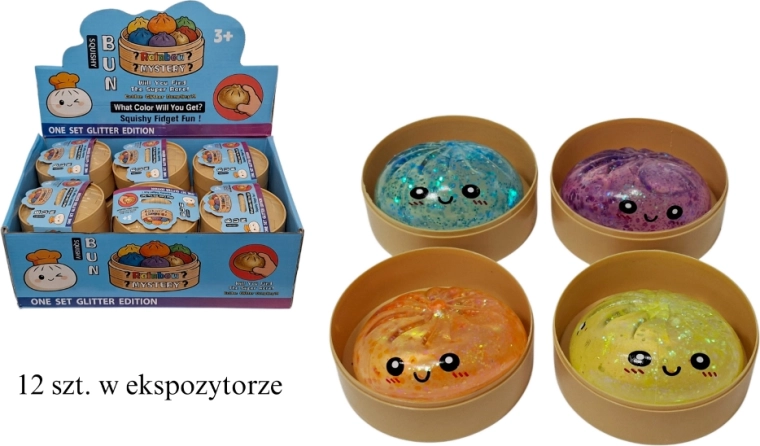 Jouet antistress à presser en gel et extensible (ravioli)