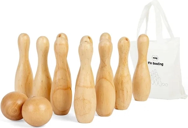 Bigjigs Toys Quilles en bois pour enfants