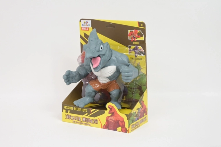 Behemoth dinosaure en peluche douce gris