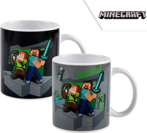 Mug thermoréactif Minecraft qui change de couleur
