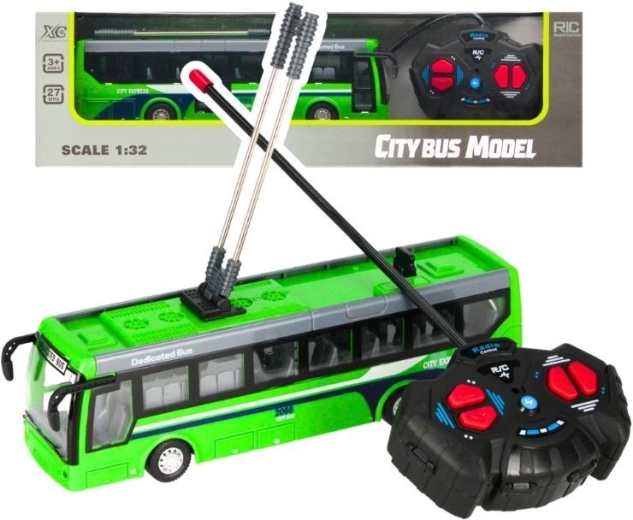 Bus urbain rc 1:32 avec lumières et roues en caoutchouc