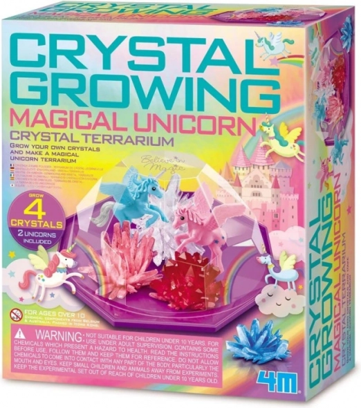 Kit éducatif de culture de cristaux – terrarium avec licorne
