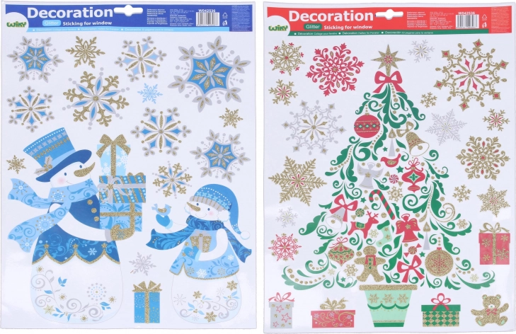 Décorations de fenêtre de Noël 41 × 29 cm