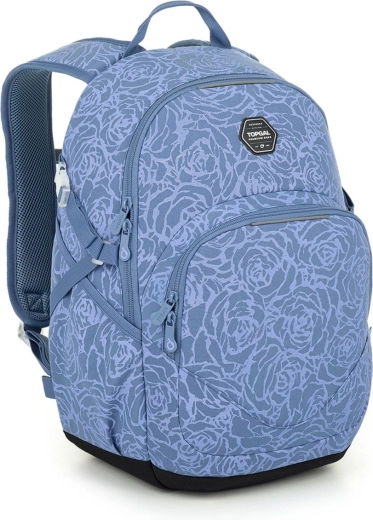 Sac à dos étudiant bleu-gris Topgal Yoko