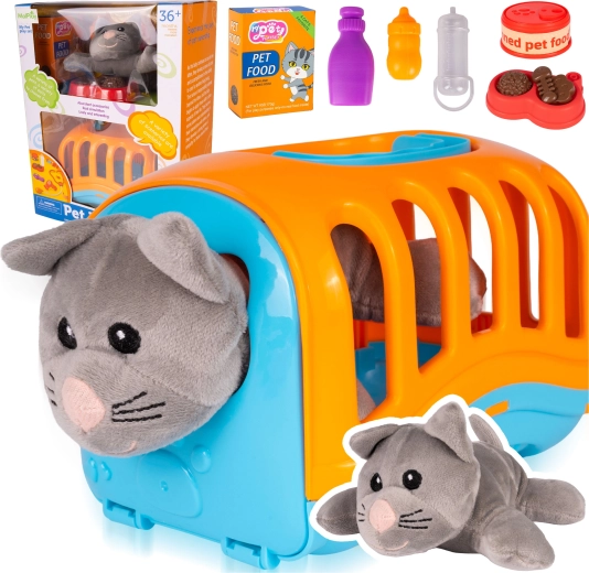 Transporteur portable avec chaton peluche jouet