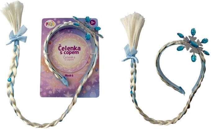 Plejo serre-tête avec tresse bleue