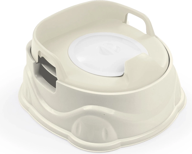 Pot de chambre 3-en-1, réducteur WC et marchepied pour enfants, beige