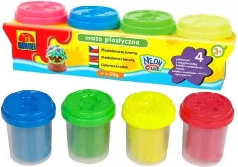 Pâte à modeler néon en tubes (4 pcs)