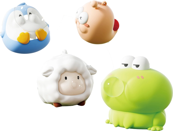 Animal à presser avec bulle 8 cm - 1 pièce