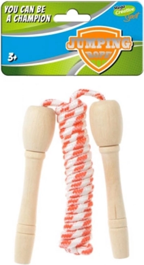 Corde à sauter avec poignées en bois MEGA CREATIVE