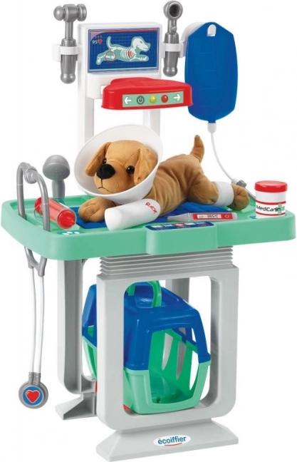 Clinique vétérinaire ECOIFFIER avec chien en peluche et accessoires