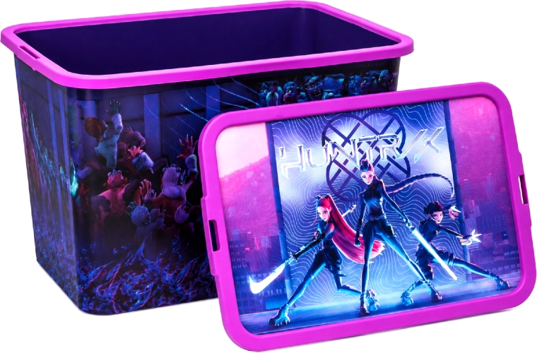 Boîte de rangement K-Pop Demon Hunters avec couvercle à clips 7 l