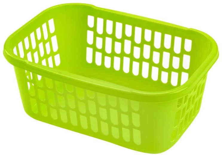 Panier de rangement en plastique HEIDRUN 39 × 28 × 16 cm, assortiment de couleurs