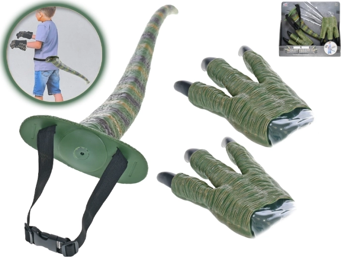 Queue et griffes de dinosaure pour enfants 45 cm
