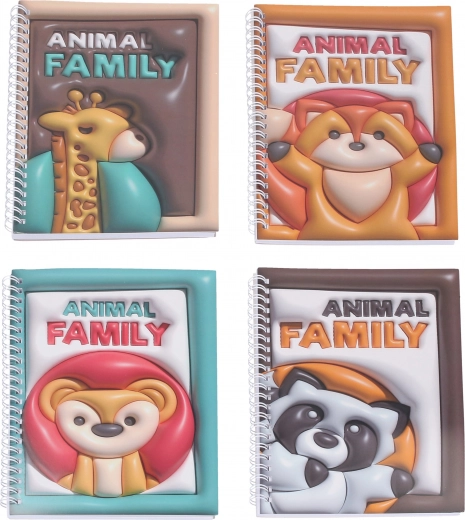 Bloc-notes à spirale non ligné 14,5 × 21 cm, 60 pages – Animaux