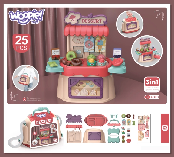 Woopie pâtisserie et glacier 3‑en‑1 set portable 25 pièces