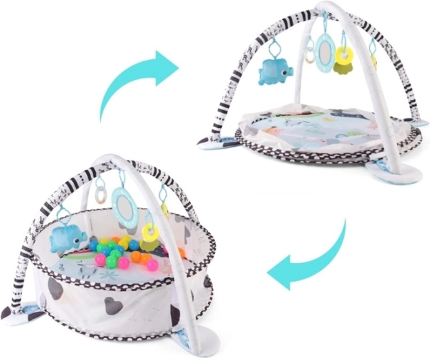2 en 1 : tapis et piscine à balles