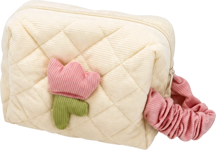 Trousse de toilette matelassée avec fermeture éclair
