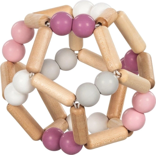 Goki baby anneau sensoriel avec balle élastique, rose - 1 pièce