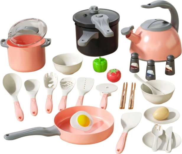 Vaisselle réaliste pour un vrai jeu de cuisine