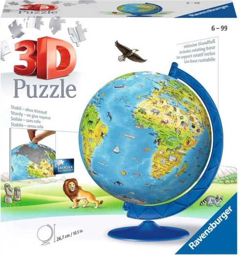 ravensburger puzzle 3d globe pour enfants 180 pièces