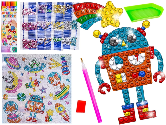 Mosaïque diamant – autocollants espace, lot de 20 pièces