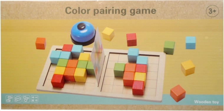 Jeu en bois pour 2 joueurs – qui assemblera le motif en premier ?