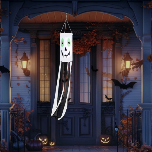 Manche à air d’Halloween fantôme blanc 122 cm