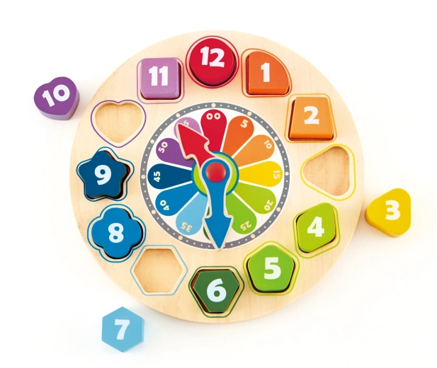 Horloge éducative en bois pour enfants