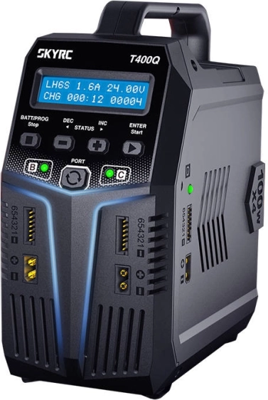 Chargeur intelligent à quatre canaux SKYRC T400Q 4×100 W