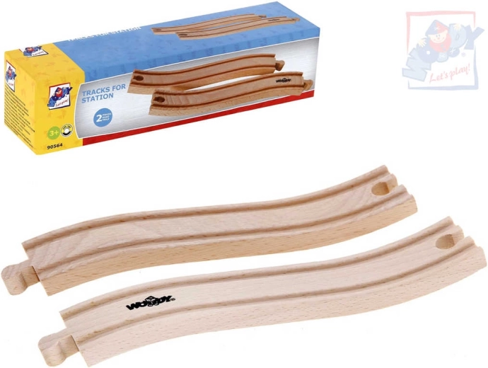 Woody pont en bois pour circuit de train (2 pièces)