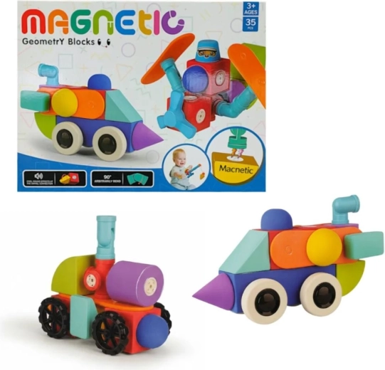 Blocs de construction magnétiques en mousse Tong LE (35 pièces)