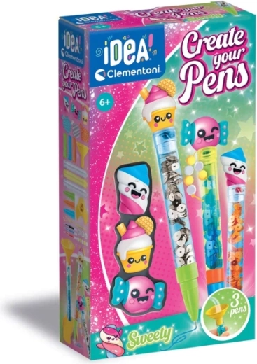 Kit créatif pour fabriquer des stylos Gourmandises CLEMENTONI IDEA
