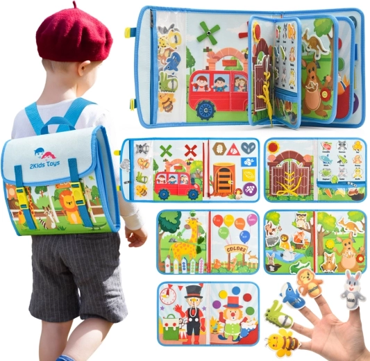 2Kids Toys livre sensoriel busy en sac à dos - 1 pièce