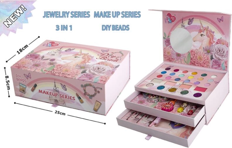 Trousse cosmétique et créative – coffret maquillage et création de bracelets