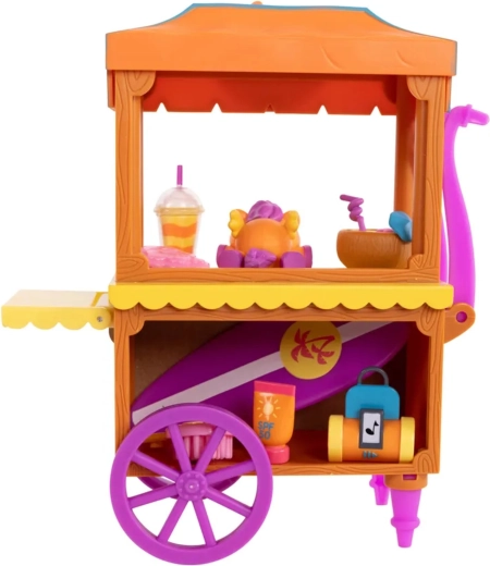 Chariot de vente Surf & Snacks avec roulettes