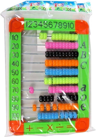 Boulier pour enfants MaDe avec 100 boules (plastique)