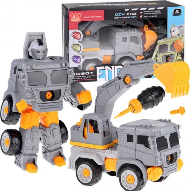 Super voiture-robot de chantier 2-en-1 – Pelle mécanique